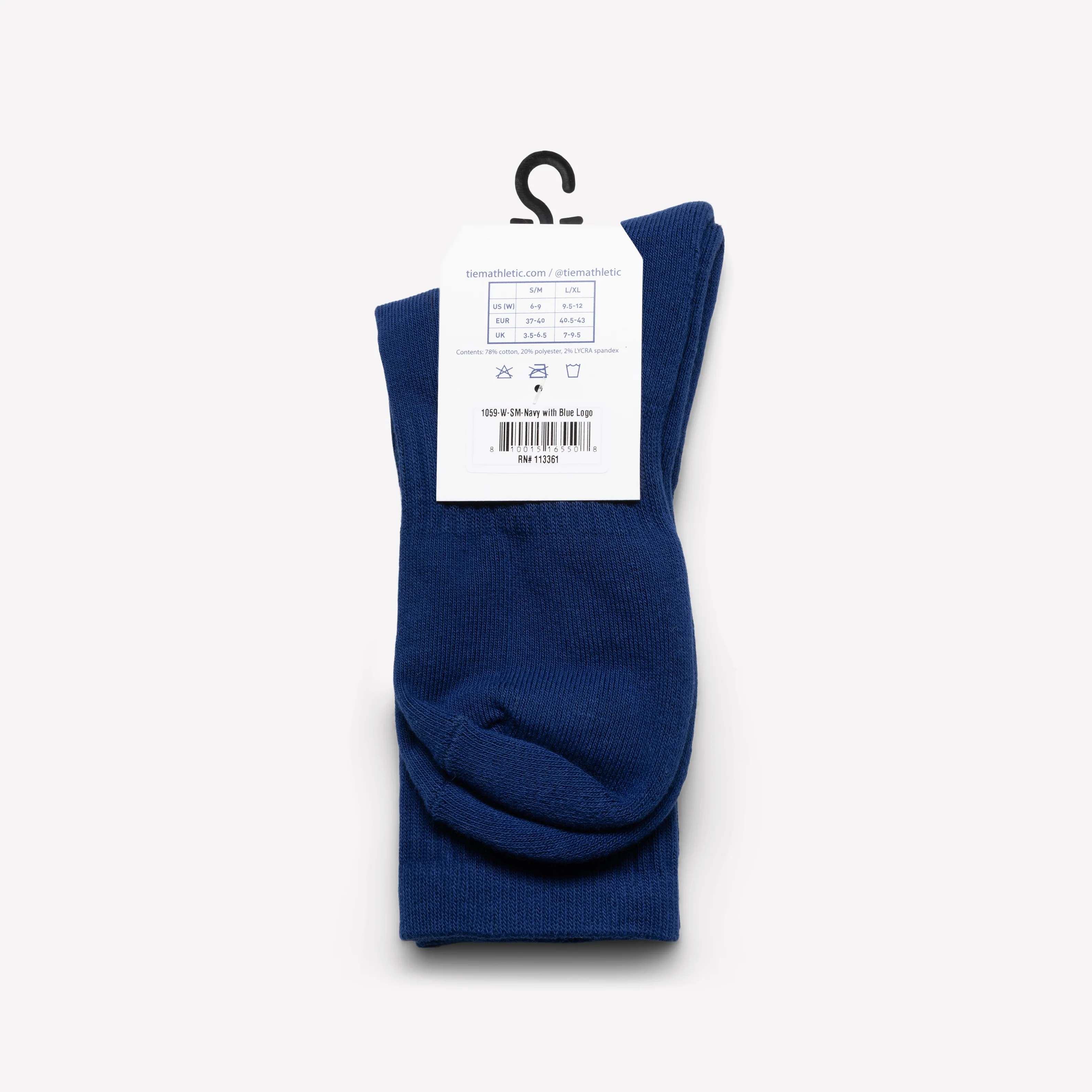 Cotton Crew Socks - Navy/Blue - Image 3